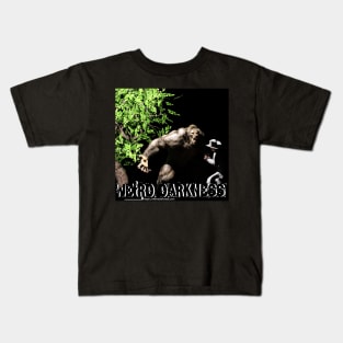 Bigfoot Attack (Square Design) Kids T-Shirt